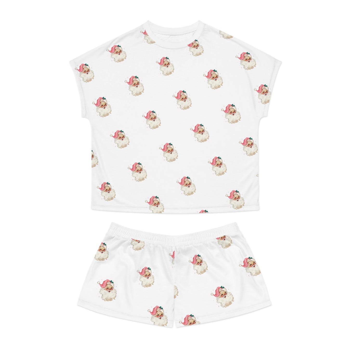 Pink Santa Christmas Pajama Set