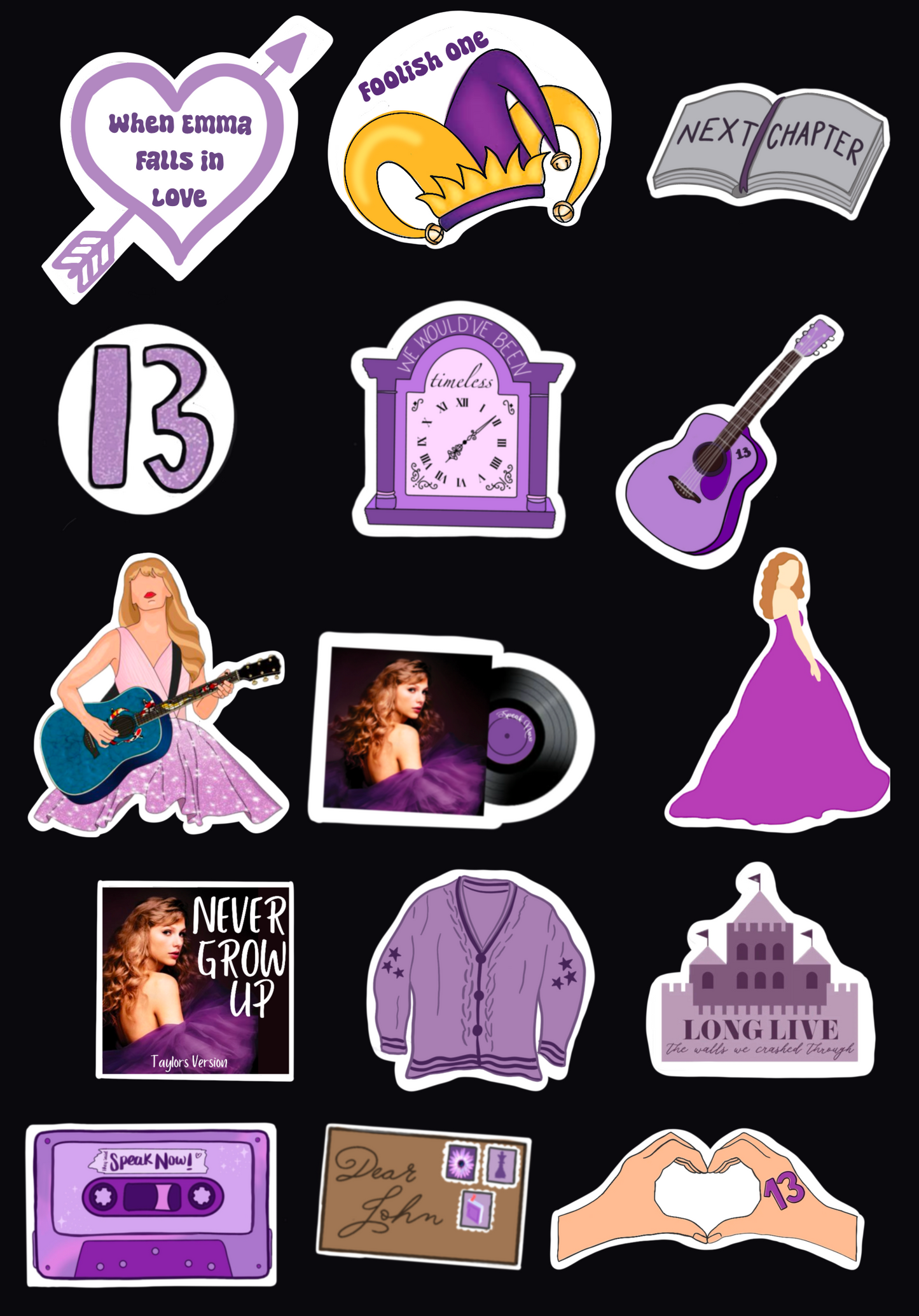 Swiftie Stickers (all eras)