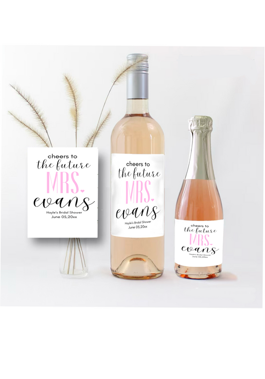 Bridal Shower Wine Label