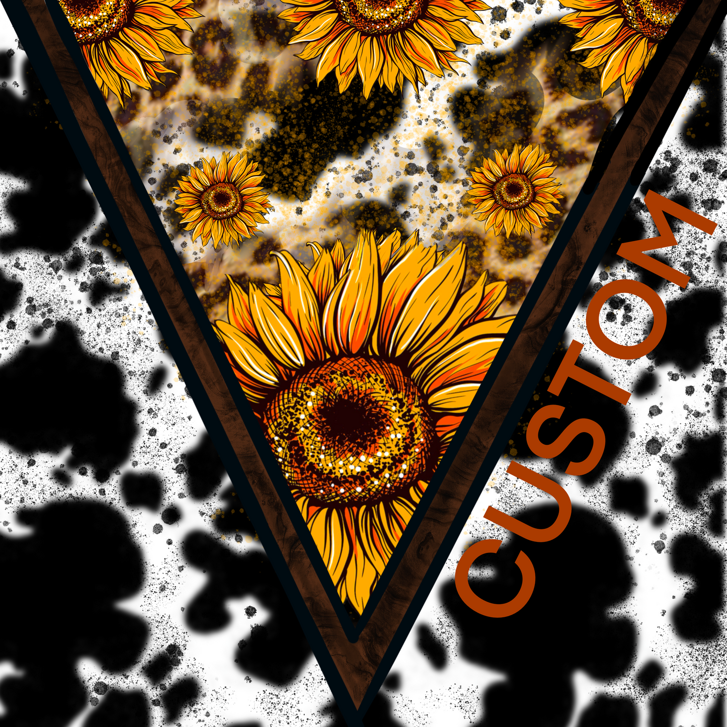 Cow Print Sunflower Tumbler