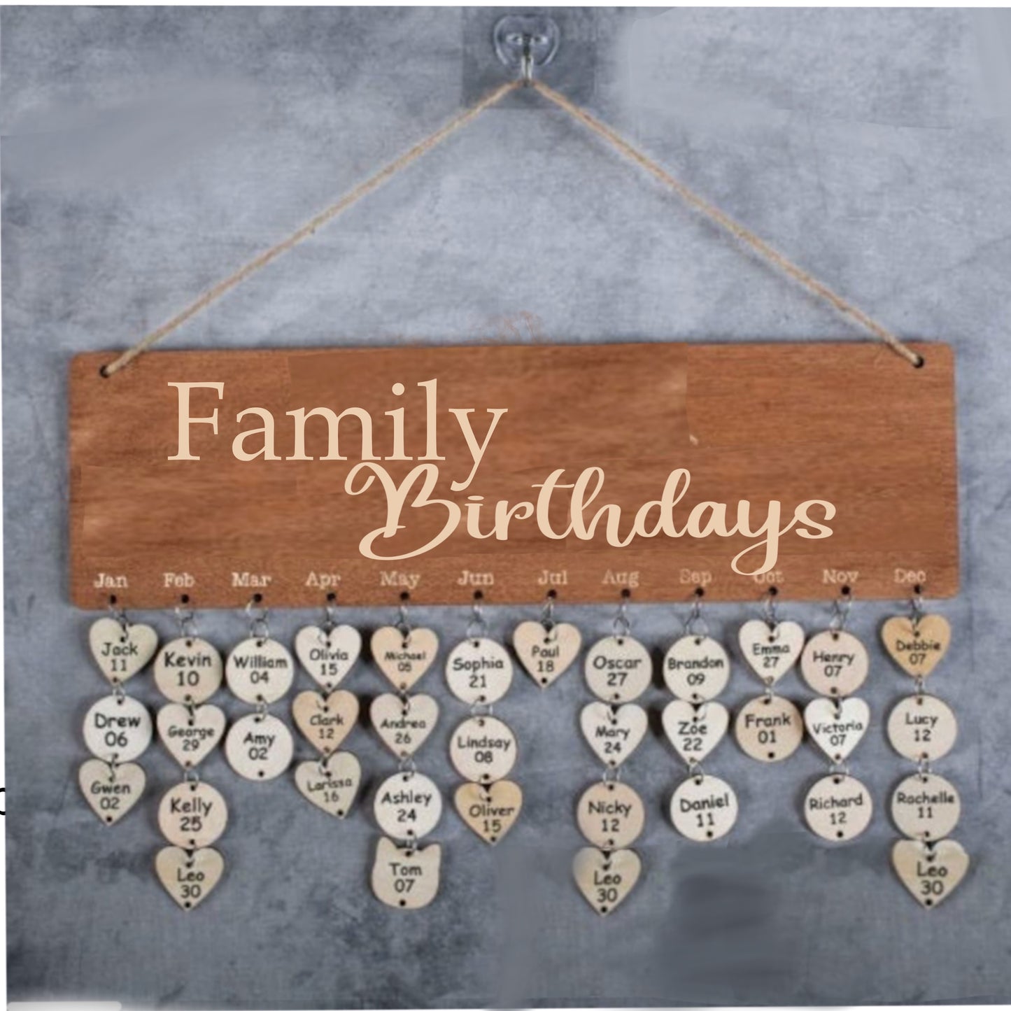 Family Birthday Calendar