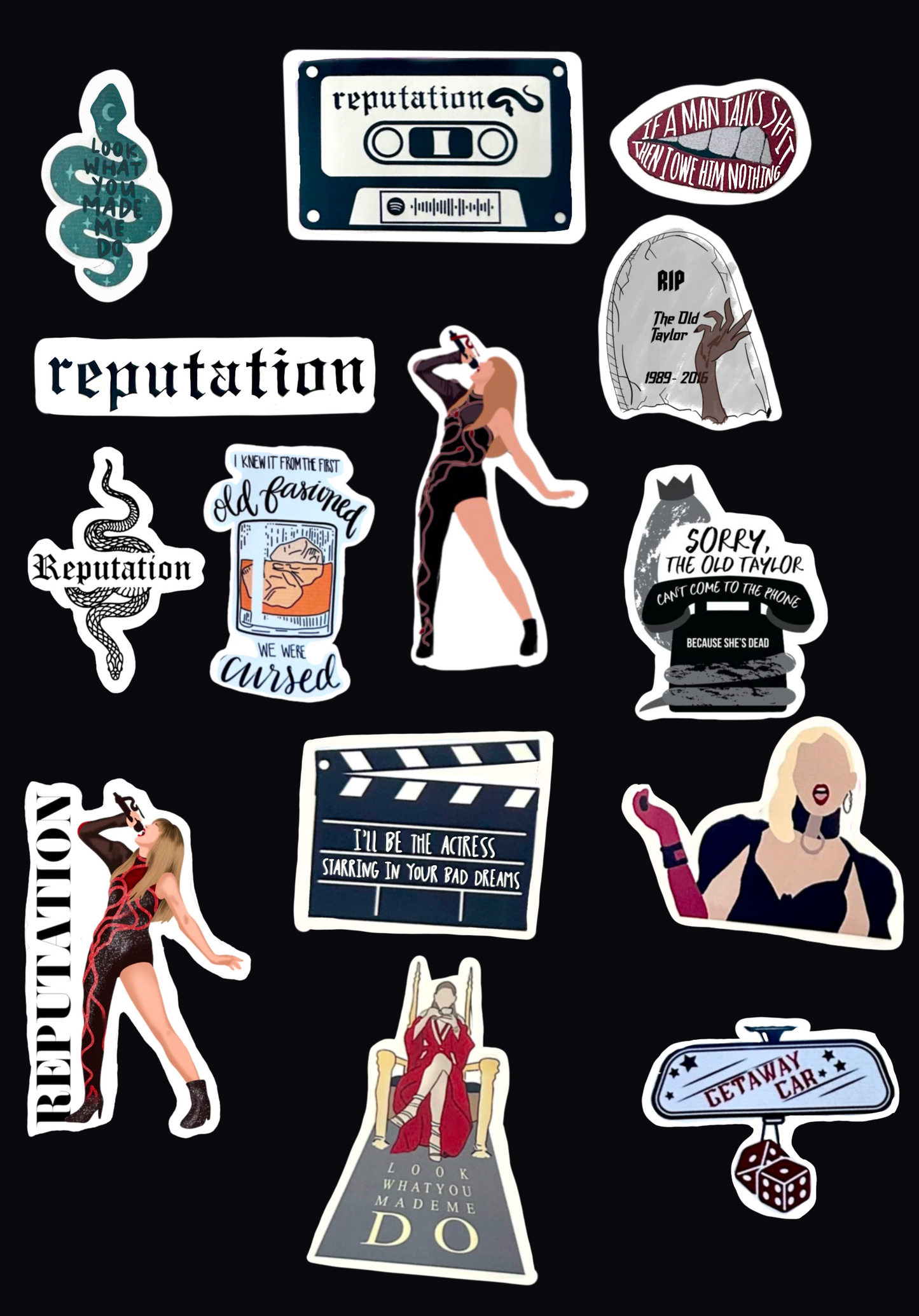 Swiftie Stickers (all eras)